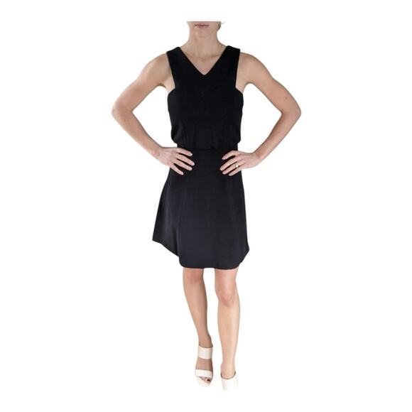 Sandro Sleeveless V-Neck Exposed Zipper Fit N Flare Dress New With Tags - Picture 3 of 8